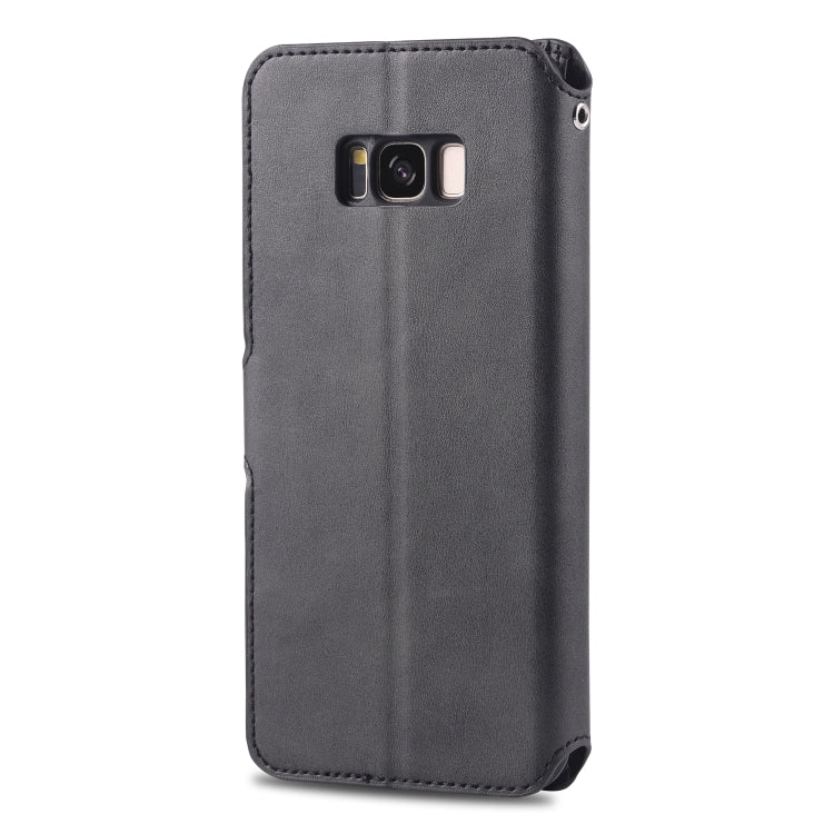 For Galaxy S8 Plus AZNS Calf Texture Magnetic Horizontal Flip PU Leather Case with Holder & Card Slots & Photo Frame