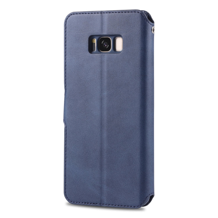 For Galaxy S8 Plus AZNS Calf Texture Magnetic Horizontal Flip PU Leather Case with Holder & Card Slots & Photo Frame