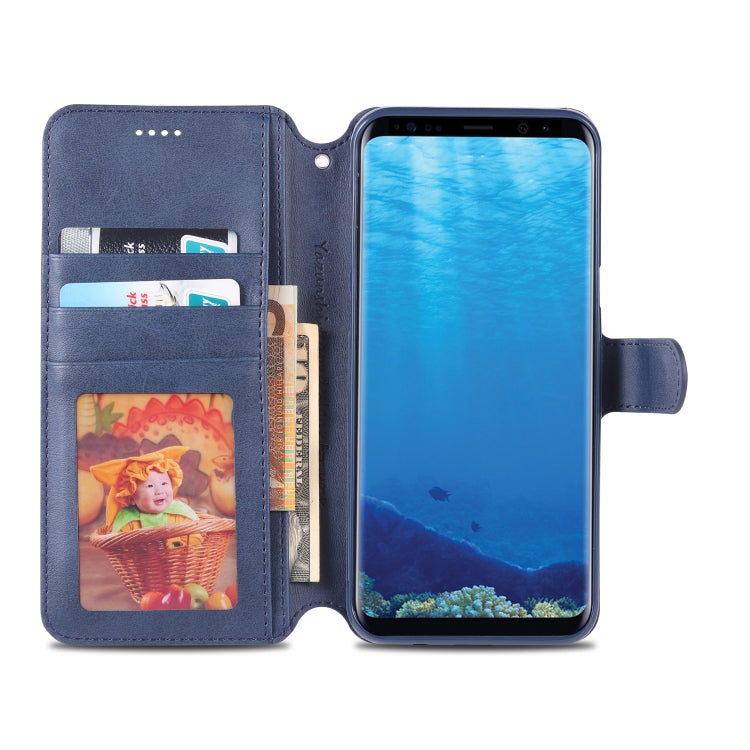 For Galaxy S8 Plus AZNS Calf Texture Magnetic Horizontal Flip PU Leather Case with Holder & Card Slots & Photo Frame
