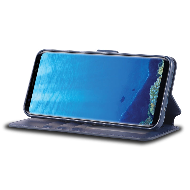 For Galaxy S8 Plus AZNS Calf Texture Magnetic Horizontal Flip PU Leather Case with Holder & Card Slots & Photo Frame