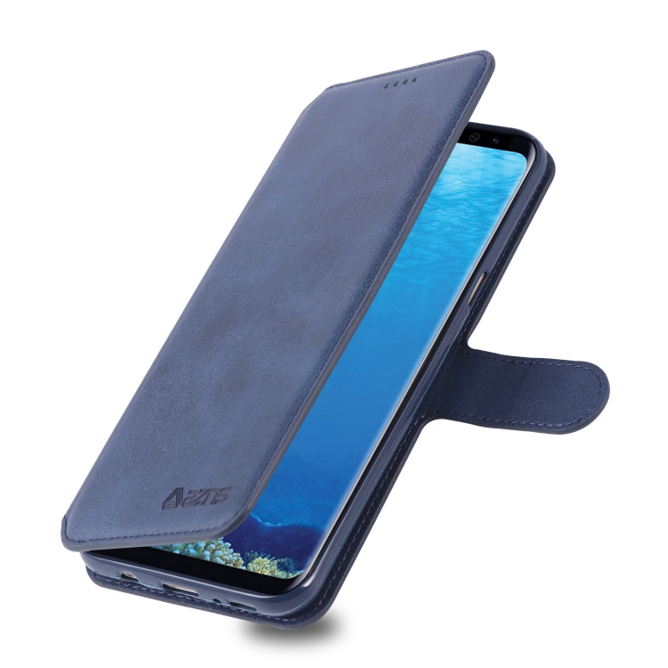 For Galaxy S8 Plus AZNS Calf Texture Magnetic Horizontal Flip PU Leather Case with Holder & Card Slots & Photo Frame