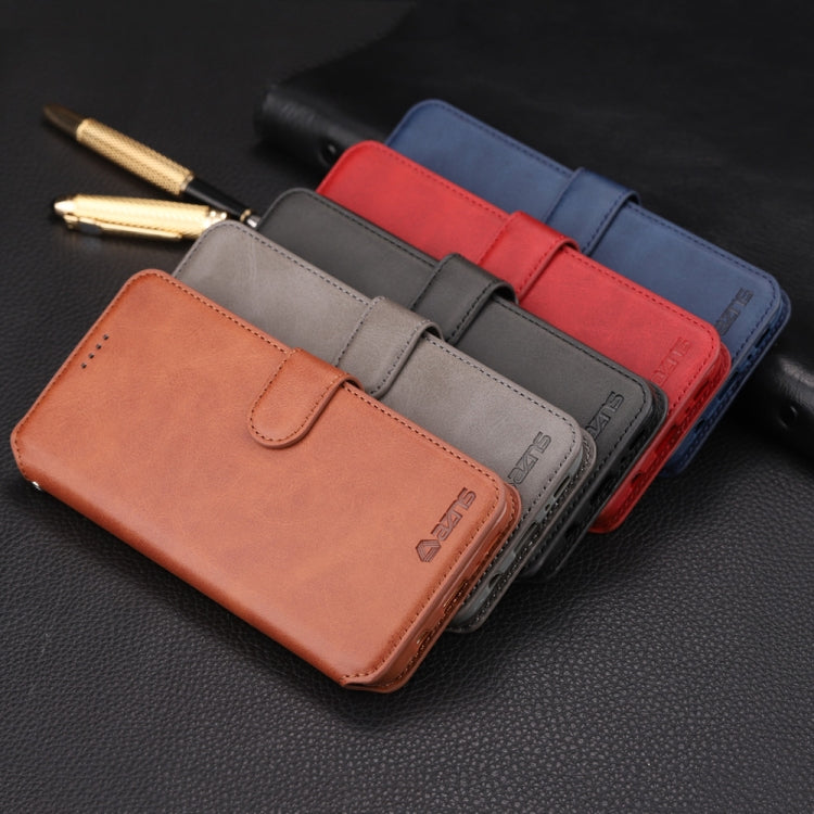 For Galaxy S8 Plus AZNS Calf Texture Magnetic Horizontal Flip PU Leather Case with Holder & Card Slots & Photo Frame