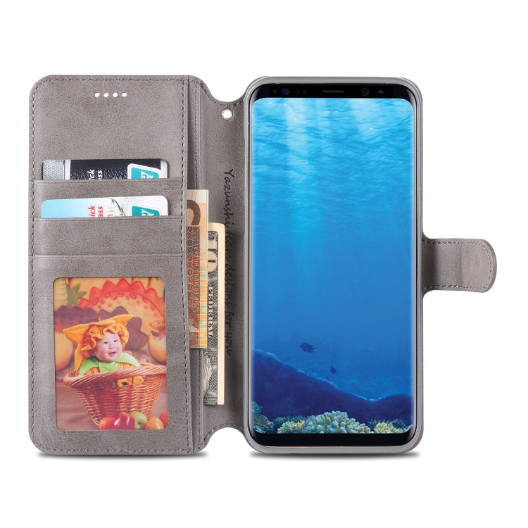 For Galaxy S8 Plus AZNS Calf Texture Magnetic Horizontal Flip PU Leather Case with Holder & Card Slots & Photo Frame