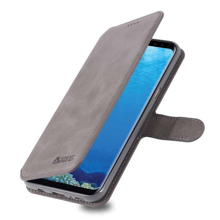 For Galaxy S8 Plus AZNS Calf Texture Magnetic Horizontal Flip PU Leather Case with Holder & Card Slots & Photo Frame