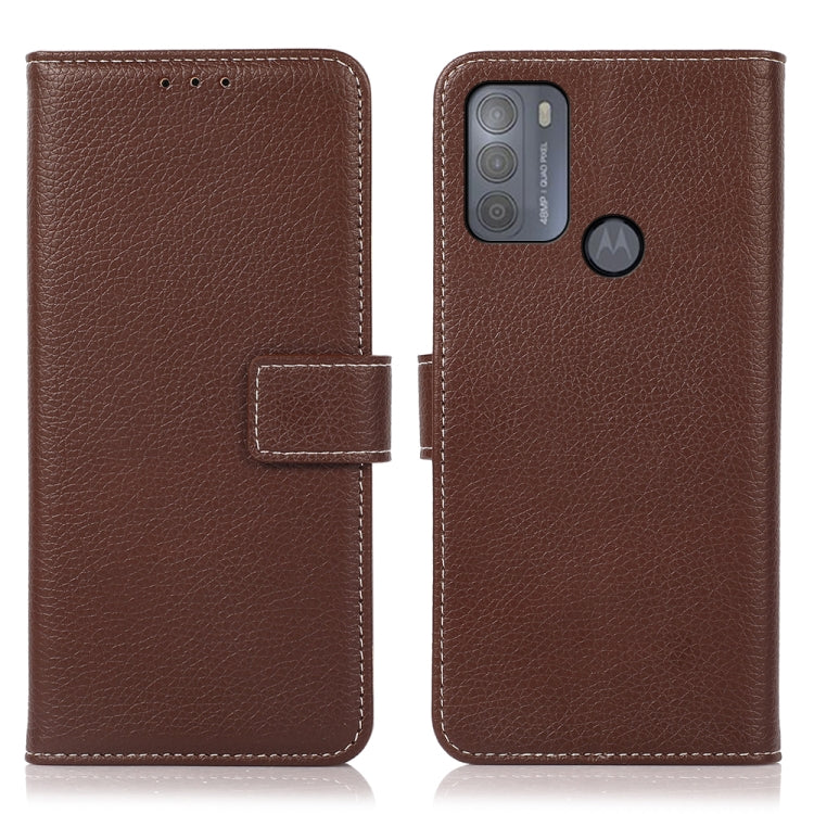 For Motorola Moto G50 Litchi Texture PU + TPU Horizontal Flip Leather Case with Holder & Card Slots & Wallet
