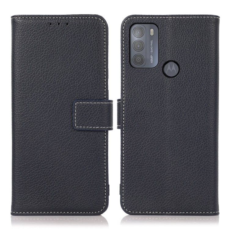 For Motorola Moto G50 Litchi Texture PU + TPU Horizontal Flip Leather Case with Holder & Card Slots & Wallet