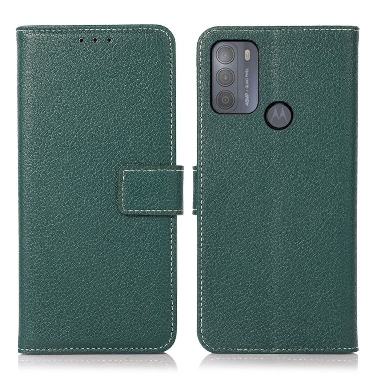 For Motorola Moto G50 Litchi Texture PU + TPU Horizontal Flip Leather Case with Holder & Card Slots & Wallet