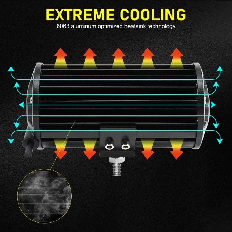 1 Pair D0060 E7 DC9-30V 6000K 12000LM 7 Inch 4 Rows Mixed Light Car Off-road Vehicle Working Light