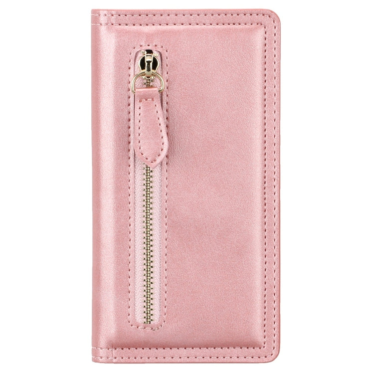 For iPhone 11 Skin Texture Magnetic Zipper Horizontal Flip Leather Case with Card Slot & Wallet