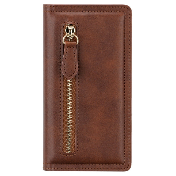 For Galaxy Note 10 Skin Texture Magnetic Zipper Horizontal Flip Leather Case with Card Slot & Wallet