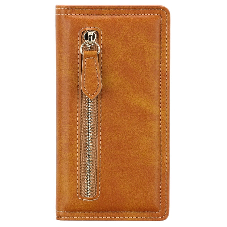 For Galaxy Note 10 Skin Texture Magnetic Zipper Horizontal Flip Leather Case with Card Slot & Wallet