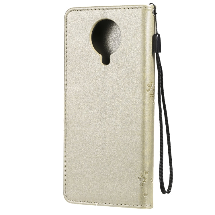 For Nokia 6.3 Tree & Cat Pattern Pressed Printing Horizontal Flip PU Leather Case with Holder & Card Slots & Wallet & Lanyard