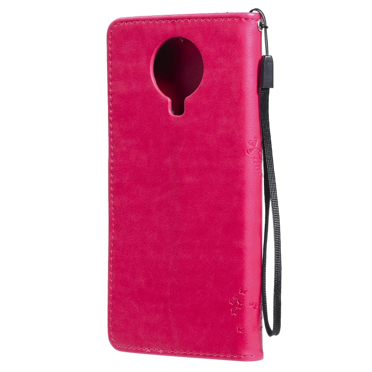 For Nokia 6.3 Tree & Cat Pattern Pressed Printing Horizontal Flip PU Leather Case with Holder & Card Slots & Wallet & Lanyard
