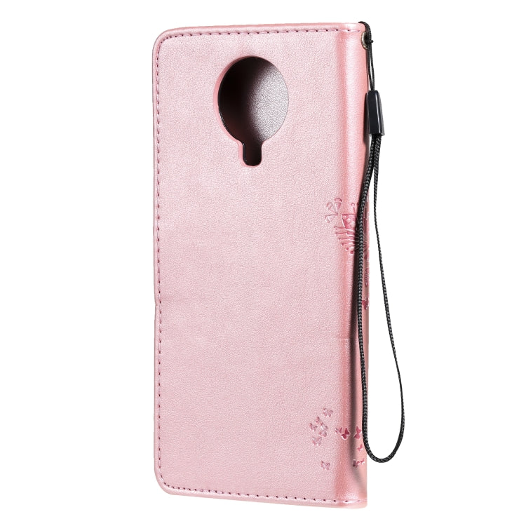 For Nokia 6.3 Tree & Cat Pattern Pressed Printing Horizontal Flip PU Leather Case with Holder & Card Slots & Wallet & Lanyard