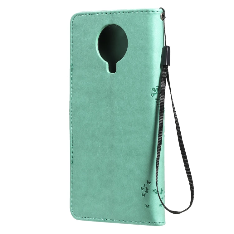 For Nokia G20 Tree & Cat Pattern Pressed Printing Horizontal Flip PU Leather Case with Holder & Card Slots & Wallet & Lanyard