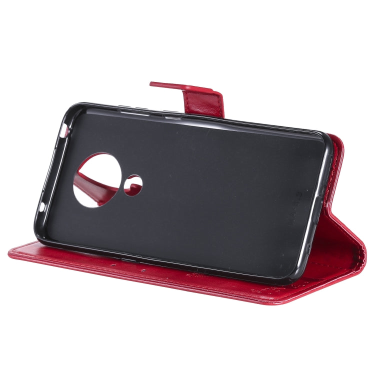 For Nokia 5.3 Tree & Cat Pattern Pressed Printing Horizontal Flip PU Leather Case with Holder & Card Slots & Wallet & Lanyard
