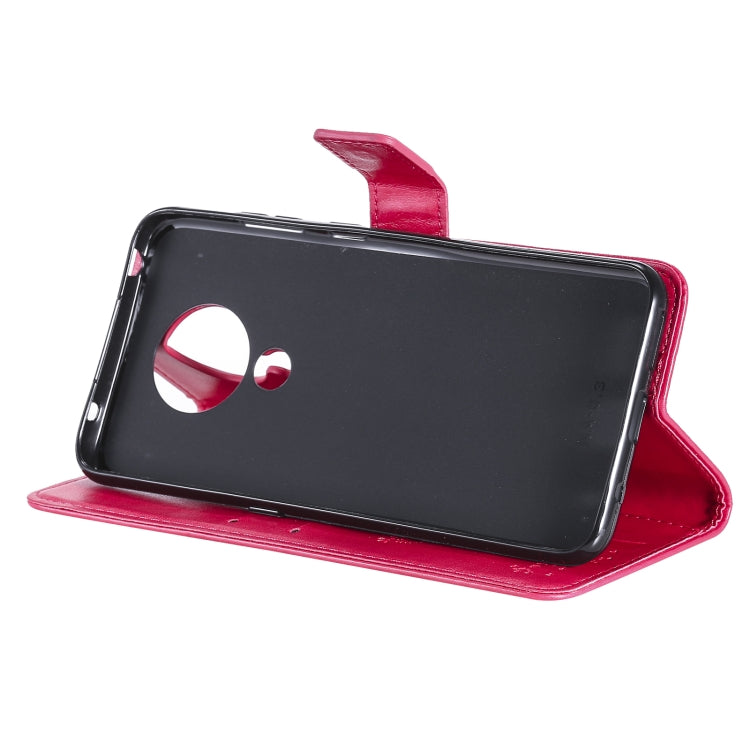 For Nokia 5.3 Tree & Cat Pattern Pressed Printing Horizontal Flip PU Leather Case with Holder & Card Slots & Wallet & Lanyard