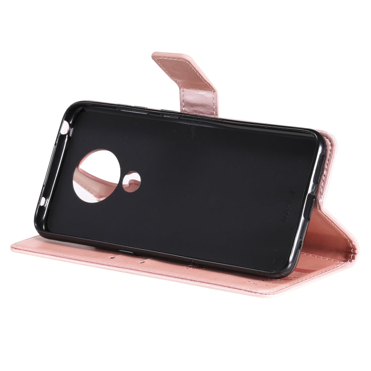 For Nokia 5.3 Tree & Cat Pattern Pressed Printing Horizontal Flip PU Leather Case with Holder & Card Slots & Wallet & Lanyard