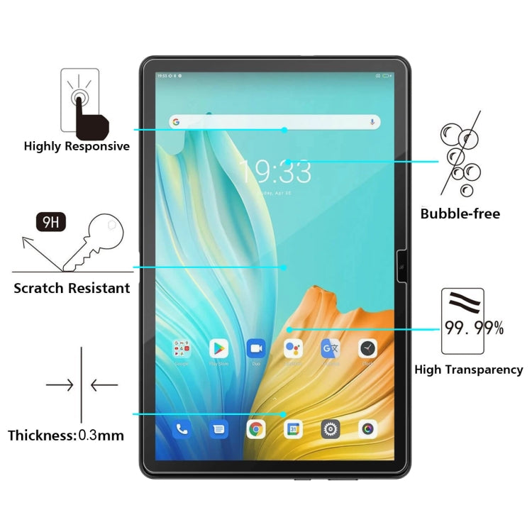 For Blackview Tab 10 10 PCS 0.26mm 9H 2.5D Tempered Glass Film