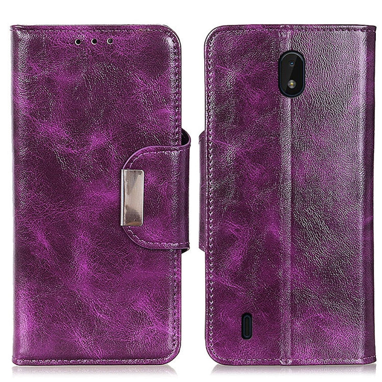 For Nokia C01 Core Crazy Horse Texture Magnetic Buckle Horizontal Flip Leather Case with Holder & 6-Card Slots & Wallet