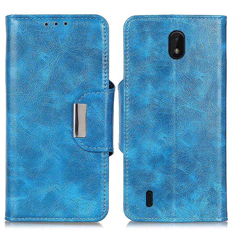 For Nokia C01 Core Crazy Horse Texture Magnetic Buckle Horizontal Flip Leather Case with Holder & 6-Card Slots & Wallet