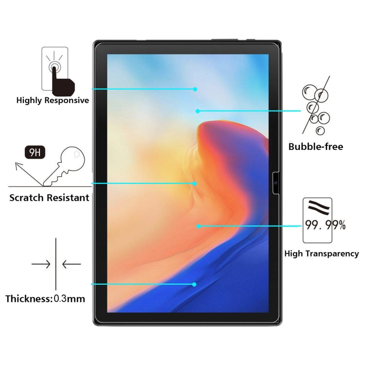 For Blackview Tab 8E 50 PCS 0.26mm 9H 2.5D Tempered Glass Film