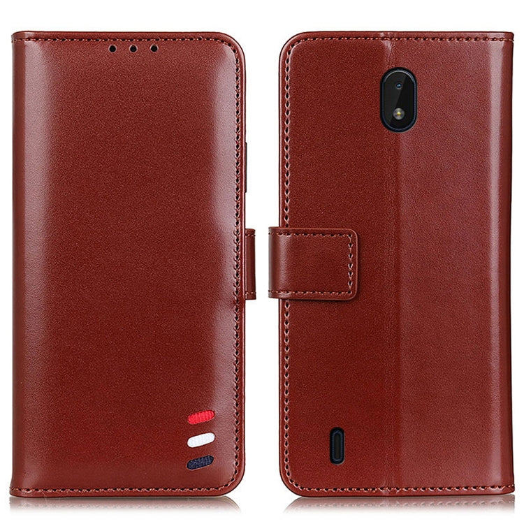 For Nokia C01 Plus 3-Color Pearl Texture Magnetic Buckle Horizontal Flip PU Leather Case with Card Slots & Wallet & Holder