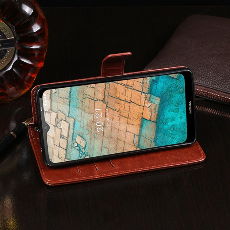 For Nokia C20 idewei Crazy Horse Texture Horizontal Flip Leather Case with Holder & Card Slots & Wallet