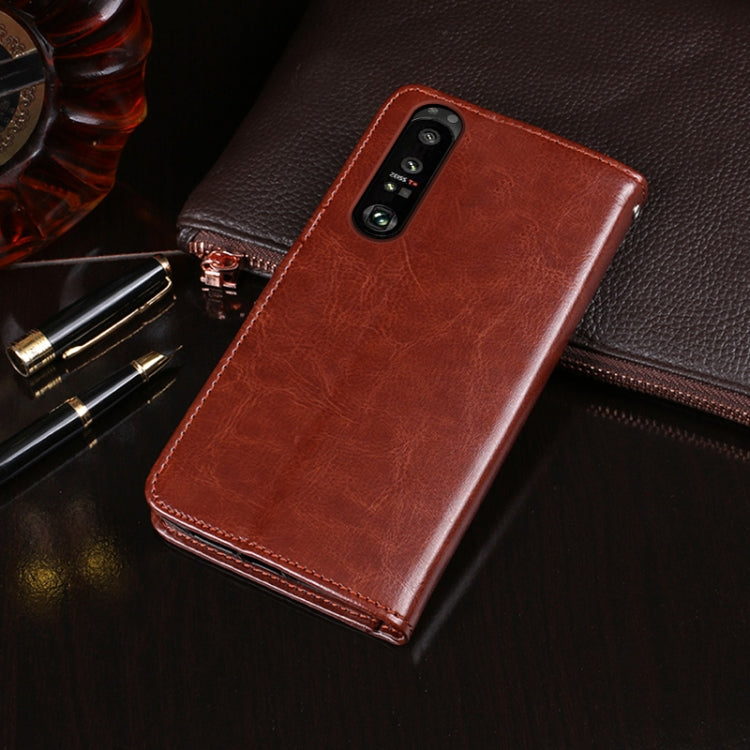 For Sony Xperia 5 III idewei Crazy Horse Texture Horizontal Flip Leather Case with Holder & Card Slots & Wallet