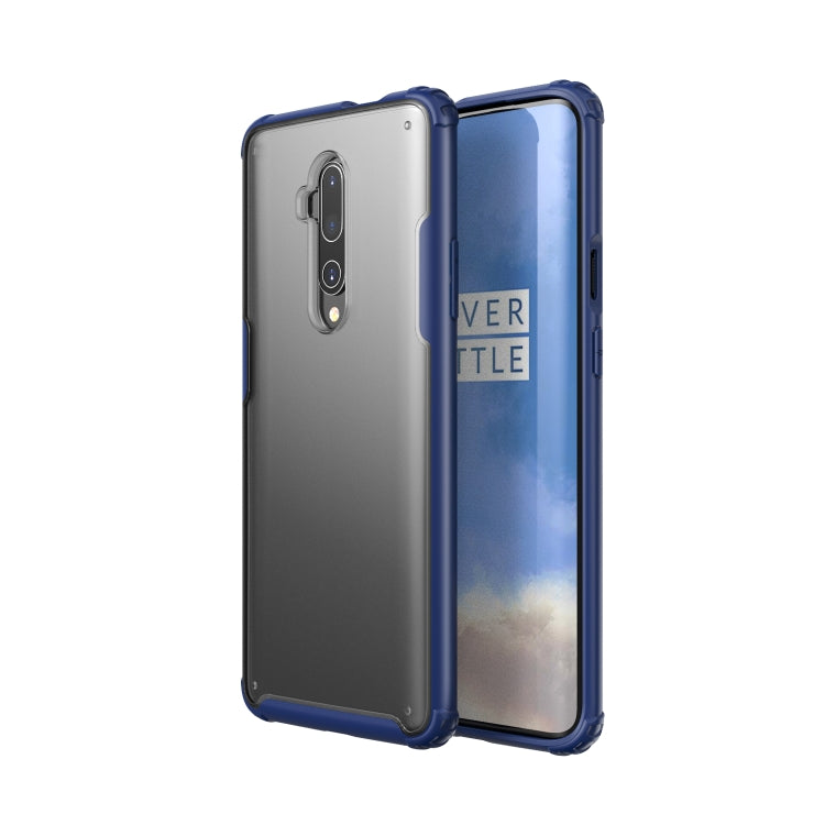 For OnePlus 7T Pro Four Corners Anti-Fall Acrylic +TPU Transparent Frosted Armor Protective Case