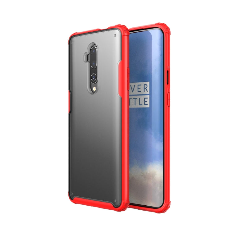 For OnePlus 7T Pro Four Corners Anti-Fall Acrylic +TPU Transparent Frosted Armor Protective Case