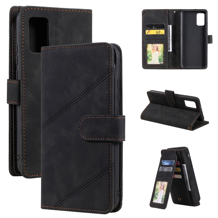 For Samsung Galaxy A02s EU Version Skin Feel Business Horizontal Flip PU Leather Case with Holder & Multi-Card Slots & Wallet & Lanyard & Photo Frame