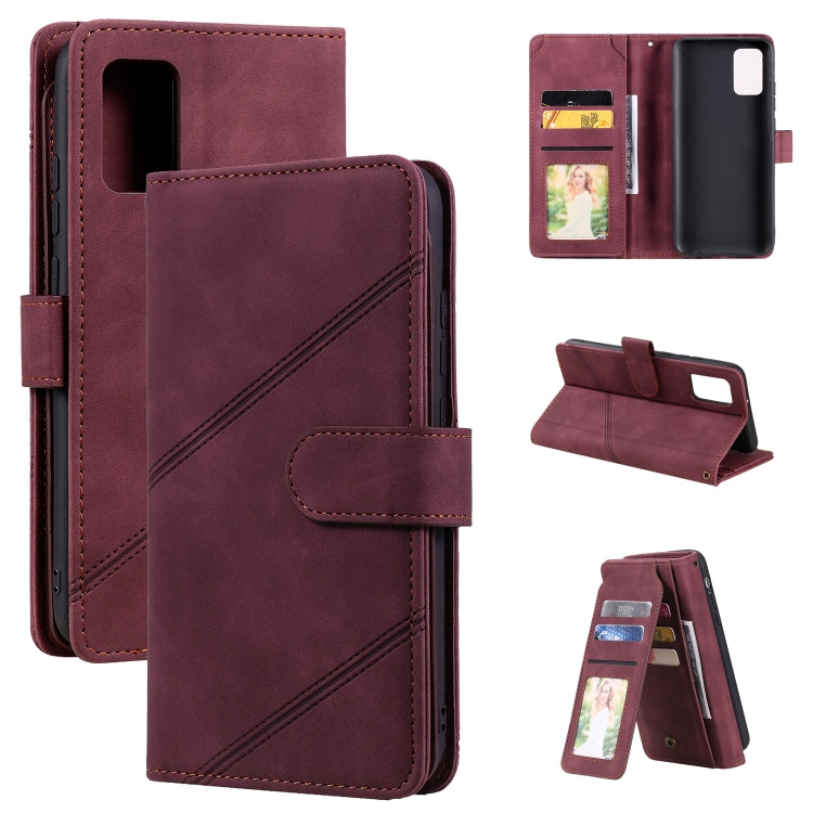 For Samsung Galaxy A02s EU Version Skin Feel Business Horizontal Flip PU Leather Case with Holder & Multi-Card Slots & Wallet & Lanyard & Photo Frame