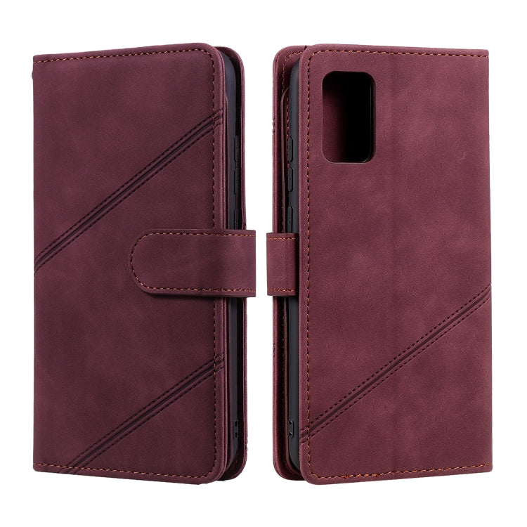 For Samsung Galaxy A02s EU Version Skin Feel Business Horizontal Flip PU Leather Case with Holder & Multi-Card Slots & Wallet & Lanyard & Photo Frame