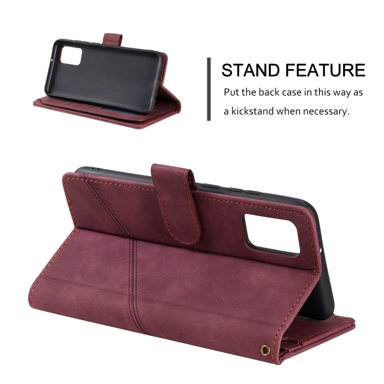 For Samsung Galaxy A02s EU Version Skin Feel Business Horizontal Flip PU Leather Case with Holder & Multi-Card Slots & Wallet & Lanyard & Photo Frame