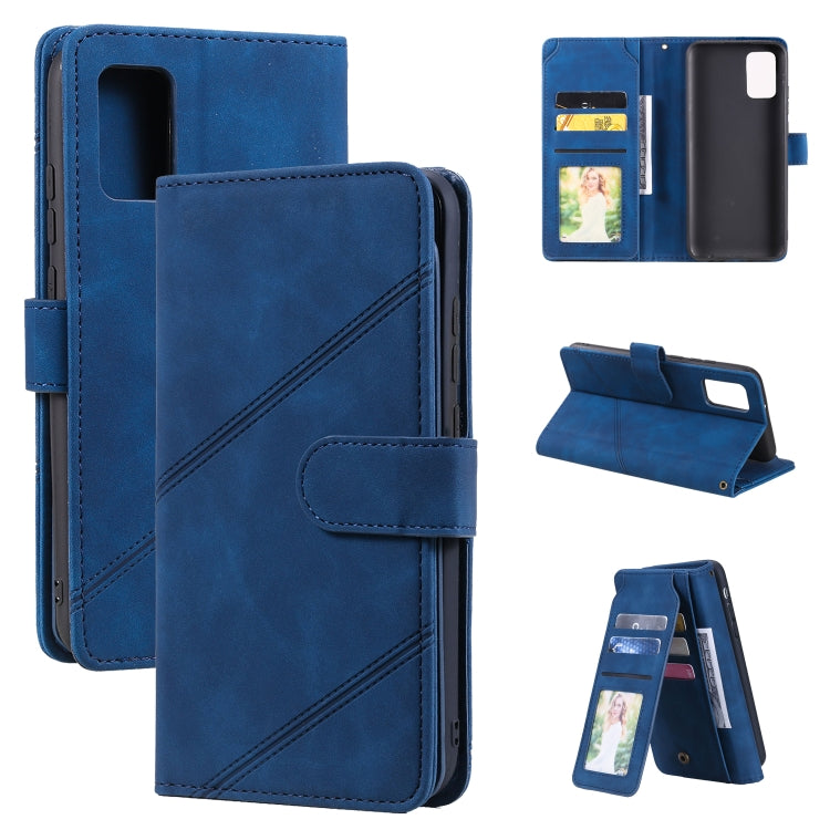 For Samsung Galaxy A02s EU Version Skin Feel Business Horizontal Flip PU Leather Case with Holder & Multi-Card Slots & Wallet & Lanyard & Photo Frame