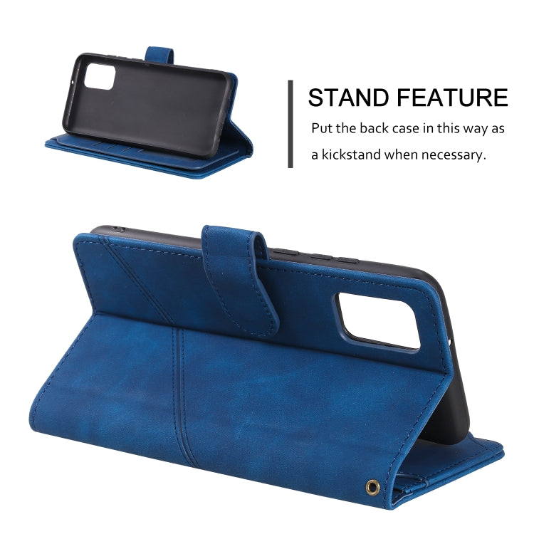 For Samsung Galaxy A02s EU Version Skin Feel Business Horizontal Flip PU Leather Case with Holder & Multi-Card Slots & Wallet & Lanyard & Photo Frame