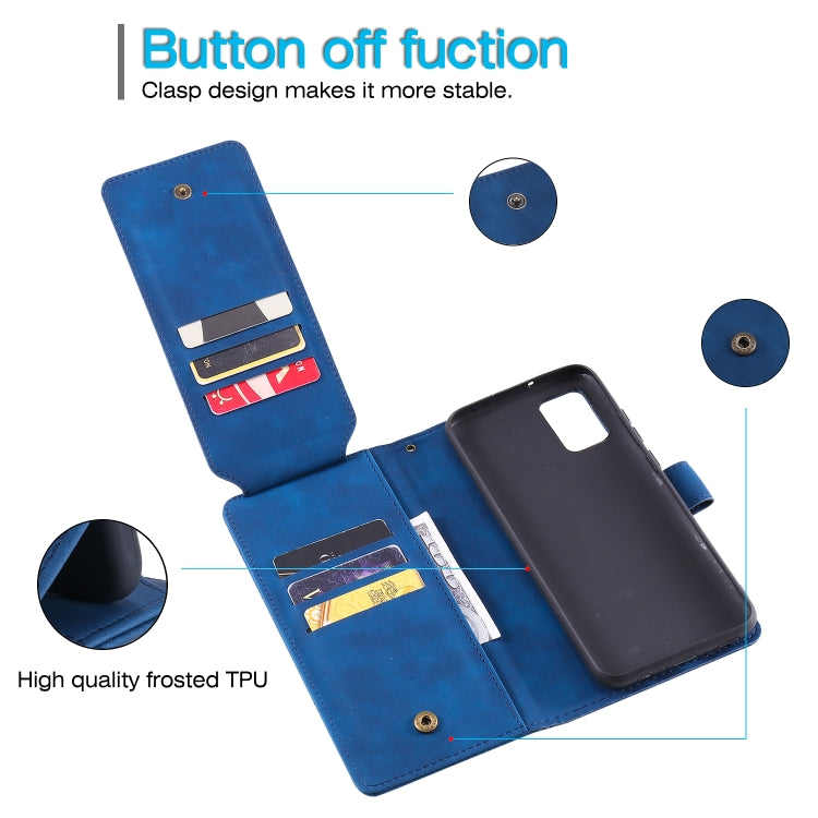 For Samsung Galaxy A02s EU Version Skin Feel Business Horizontal Flip PU Leather Case with Holder & Multi-Card Slots & Wallet & Lanyard & Photo Frame