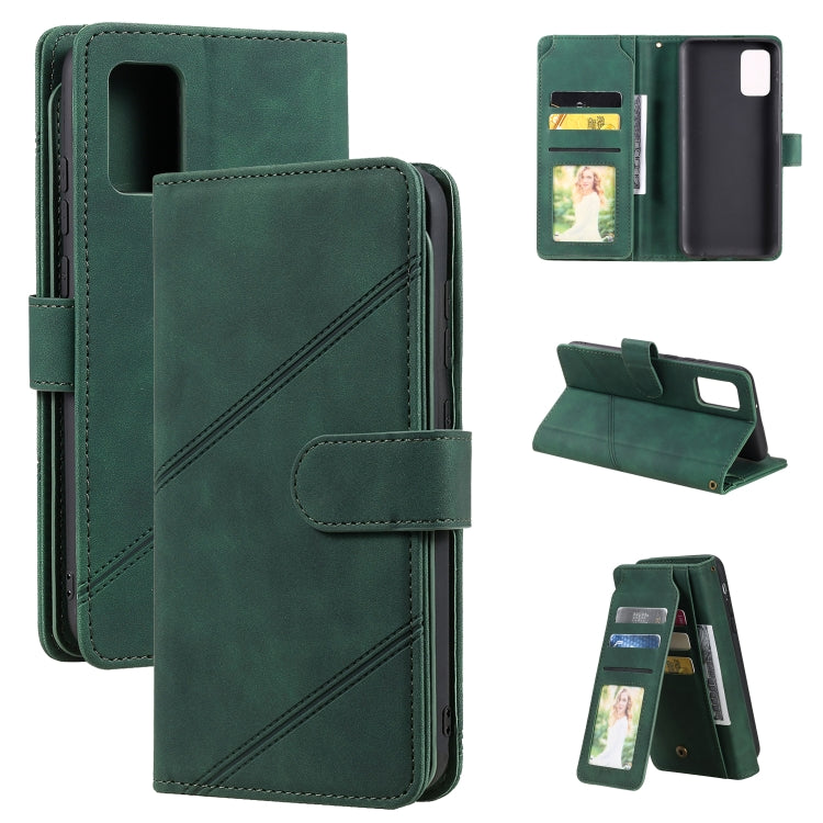 For Samsung Galaxy A02s EU Version Skin Feel Business Horizontal Flip PU Leather Case with Holder & Multi-Card Slots & Wallet & Lanyard & Photo Frame