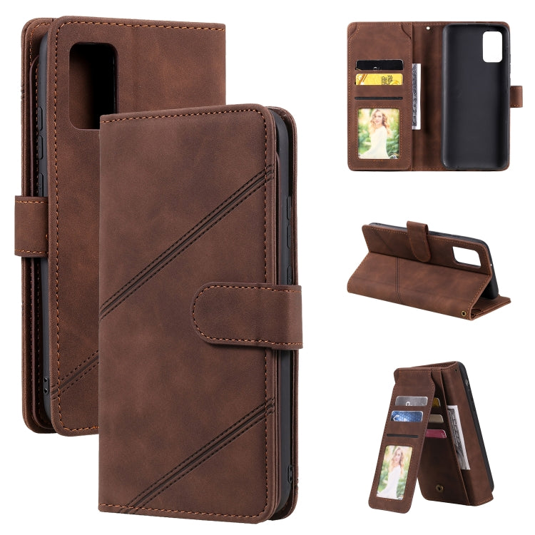 For Samsung Galaxy A02s EU Version Skin Feel Business Horizontal Flip PU Leather Case with Holder & Multi-Card Slots & Wallet & Lanyard & Photo Frame