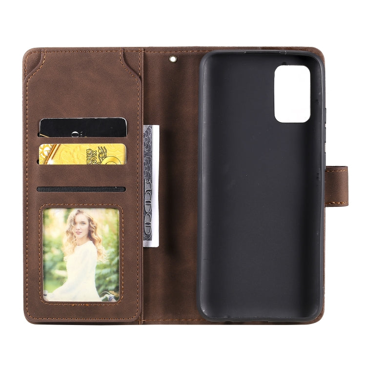 For Samsung Galaxy A02s EU Version Skin Feel Business Horizontal Flip PU Leather Case with Holder & Multi-Card Slots & Wallet & Lanyard & Photo Frame