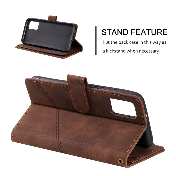 For Samsung Galaxy A02s EU Version Skin Feel Business Horizontal Flip PU Leather Case with Holder & Multi-Card Slots & Wallet & Lanyard & Photo Frame