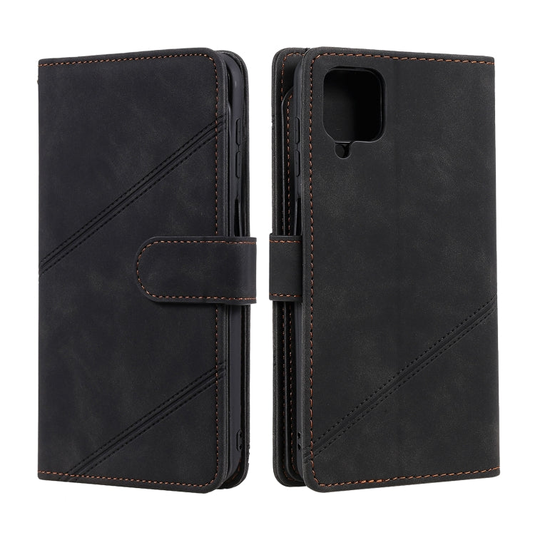 For Samsung Galaxy A12 Skin Feel Business Horizontal Flip PU Leather Case with Holder & Multi-Card Slots & Wallet & Lanyard & Photo Frame