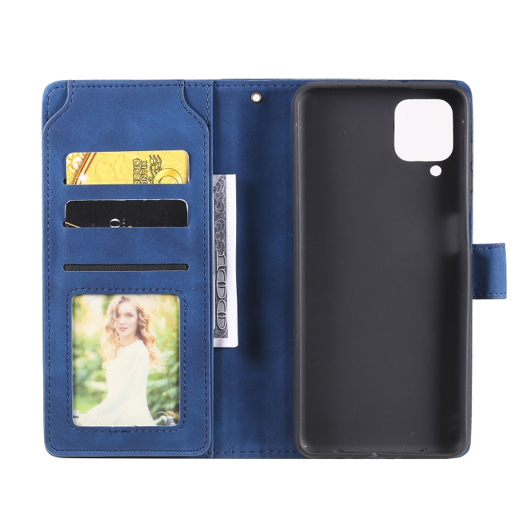 For Samsung Galaxy A12 Skin Feel Business Horizontal Flip PU Leather Case with Holder & Multi-Card Slots & Wallet & Lanyard & Photo Frame