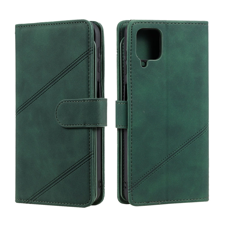 For Samsung Galaxy A12 Skin Feel Business Horizontal Flip PU Leather Case with Holder & Multi-Card Slots & Wallet & Lanyard & Photo Frame