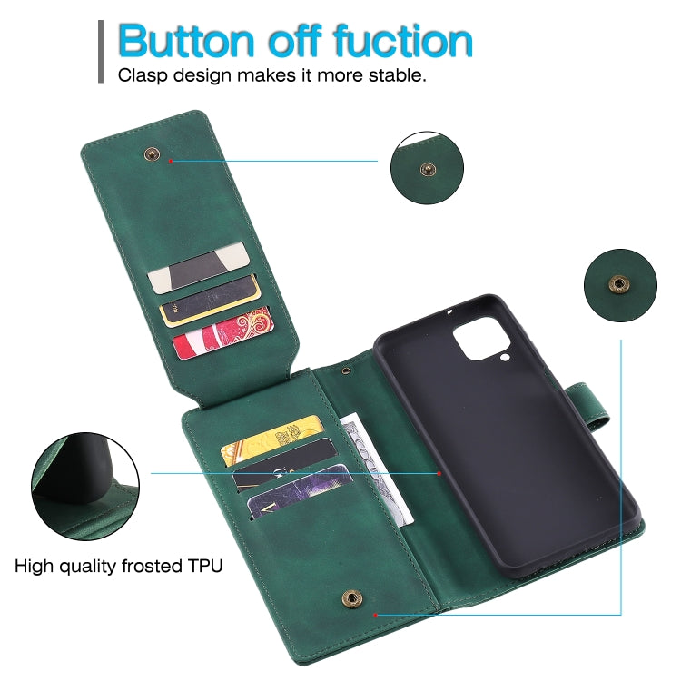 For Samsung Galaxy A12 Skin Feel Business Horizontal Flip PU Leather Case with Holder & Multi-Card Slots & Wallet & Lanyard & Photo Frame