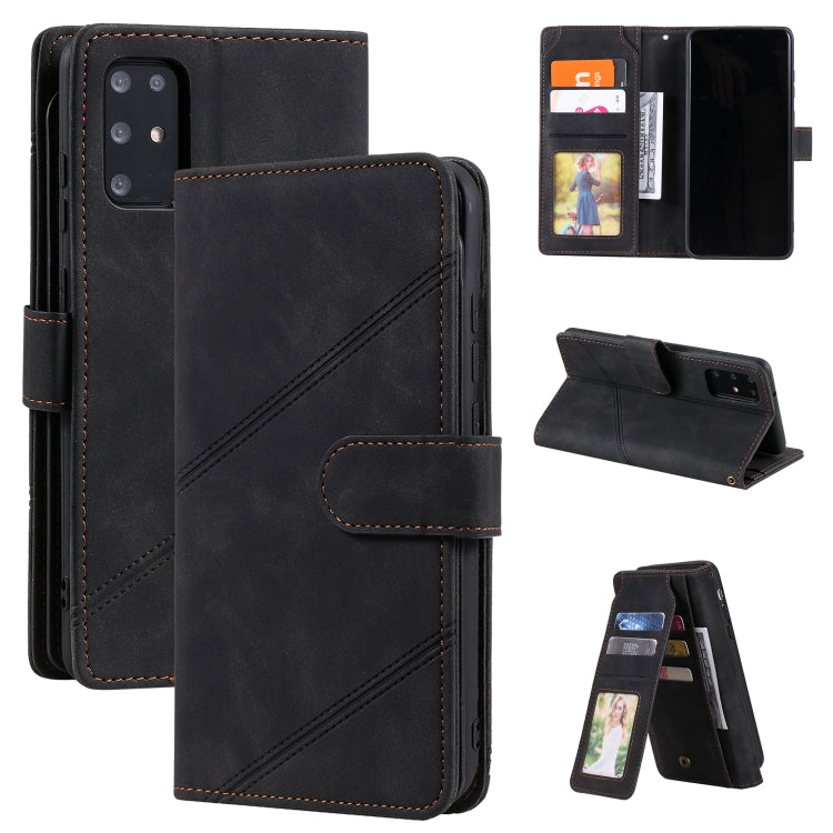 For Samsung Galaxy S20+ Skin Feel Business Horizontal Flip PU Leather Case with Holder & Multi-Card Slots & Wallet & Lanyard & Photo Frame