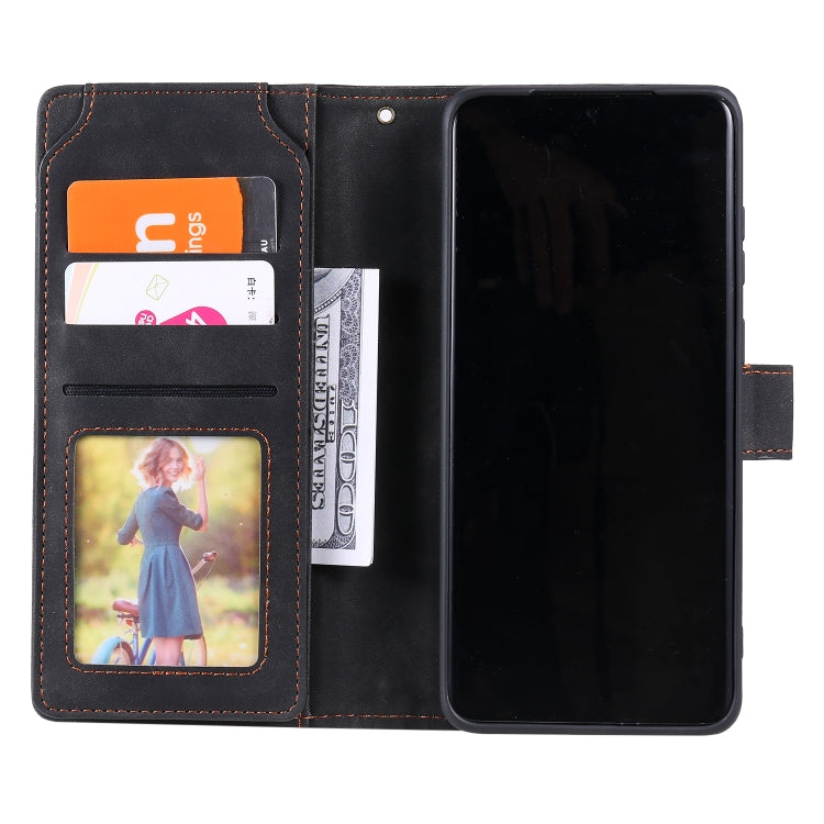For Samsung Galaxy S20+ Skin Feel Business Horizontal Flip PU Leather Case with Holder & Multi-Card Slots & Wallet & Lanyard & Photo Frame