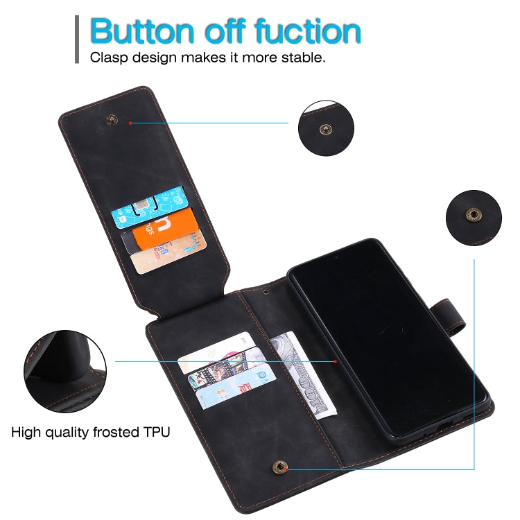 For Samsung Galaxy S20+ Skin Feel Business Horizontal Flip PU Leather Case with Holder & Multi-Card Slots & Wallet & Lanyard & Photo Frame