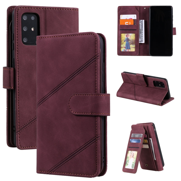 For Samsung Galaxy S20+ Skin Feel Business Horizontal Flip PU Leather Case with Holder & Multi-Card Slots & Wallet & Lanyard & Photo Frame